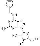 结构式 CAS# 26783-39-1, 2-氨基-N-(2-呋喃基甲基)腺苷