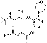 (S)-Timolol maleate molecular structure (CAS 26921-17-5)