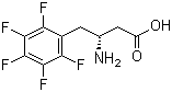 structure of CAS# 269398-92-7, (R)-3-Amino-4-(pentafluorophenyl)butanoic acid;(betaR)-beta-Amino-2,3,4,5,6-pentafluorobenzenebutanoic acid