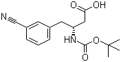 Boc-(R)-3-Amino-4-(3-cyanophenyl)butyric acid molecular structure (CAS 269726-83-2)