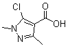 structure of CAS# 27006-82-2, 5-Chloro-1,3-dimethyl-4-pyrazolecarboxylic acid;5-Chloro-1,3-dimethyl-1H-pyrazole-4-carboxylic acid