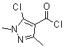 5-Chloro-1,3-dimethylpyrazole-4-carbonyl chloride molecular structure (CAS 27006-83-3)