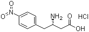 结构式 CAS# 270062-87-8, (S)-3-氨基-4-(4-硝基苯基)丁酸盐酸盐