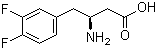 结构式 CAS# 270063-53-1, (S)-3-氨基-4-(3,4-二氟苯基)丁酸