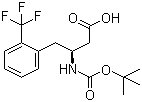 Boc-(S)-3-Amino-4-(2-trifluoromethylphenyl)butyric acid molecular structure (CAS 270065-74-2)