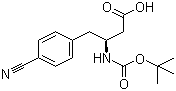 Boc-(S)-3-Amino-4-(4-cyanophenyl)butyric acid molecular structure (CAS 270065-89-9)