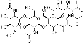 N,N',N'',N'''-Tetraacetylchitotetraose molecular structure (CAS 2706-65-2)