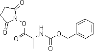 structure of CAS# 27167-53-9, N-[(Phenylmethoxy)carbonyl]-D-alanine 2,5-dioxo-1-pyrrolidinyl ester;Z-D-Ala-OSu