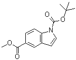 structure of CAS# 272438-11-6, 1H-Indole-1,5-dicarboxylic acid 1-(1,1-dimethylethyl) 5-methyl ester