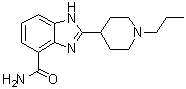 structure of CAS# 272769-49-0, 2-(1-Propyl-4-piperidinyl)-1H-benzimidazole-4-carboxamide