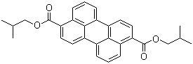 structure of CAS# 2744-50-5, Solvent Green 5;Diisobutyl 3,9-perylenedicarboxylate