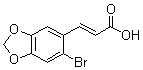 结构式 CAS# 27452-00-2, 3-(6-溴苯并-1,3-二恶茂-5-基)丙烯酸