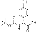 结构式 CAS# 27460-85-1, (alphaR)-alpha-[[(1,1-二甲基乙氧基)羰基]氨基]-4-羟基苯乙酸