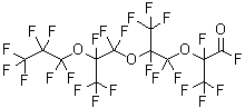 structure of CAS# 27639-98-1, Perfluoro(2,5,8-trimethyl-3,6,9-trioxadodecanoyl) fluoride;2,3,3,3-Tetrafluoro-2-[1,1,2,3,3,3-hexafluoro-2-[1,1,2,3,3,3-hexafluoro-2-(1,1,2,2,3,3,3-heptafluoropropoxy)propoxy]propoxy]propanoyl fluoride