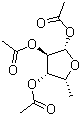 结构式 CAS# 27821-07-4, beta-D-5-脱氧呋喃木糖三乙酸酯