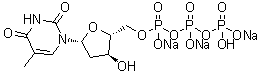 structure of CAS# 27821-54-1, Thymidine 5'-(tetrahydrogen triphosphate) trisodium salt