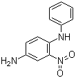 结构式 CAS# 2784-89-6, 2-硝基-4-氨基二苯胺; HC 红 1 号