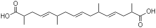 Crocetin molecular structure (CAS 27876-94-4)