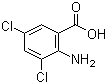 结构式 CAS# 2789-92-6, 2-氨基-3,5-二氯苯甲酸