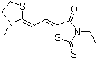 3-Ethyl-5-((3-methylthiazolidin-2-ylidene)ethylidene)rhodanine molecular structure (CAS 27930-87-6)