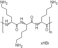 结构式 CAS# 27964-99-4, 多聚-D-赖氨酸氢溴酸盐