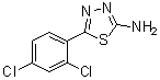 结构式 CAS# 28004-63-9, 5-(2,4-二氯苯基)-1,3,4-噻二唑-2-胺