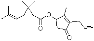 structure of CAS# 28057-48-9, D-trans-Allethrin;D-trans-2,2-dimethyl-3-(2-methyl-1-propenyl)cyclopropanecarboxylate