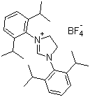 结构式 CAS# 282109-83-5, 1,3-双(2,6-二异丙苯基)-4,5-二氢咪唑四氟硼酸盐