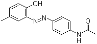 结构式 CAS# 2832-40-8, 分散黄 3; N-[4-[(2-羟基-5-甲基苯基)偶氮]苯基]乙酰胺