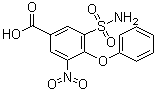 structure of CAS# 28328-53-2, 3-Nitro-4-phenoxy-5-sulfamoylbenzoic acid