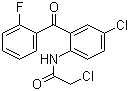 2-Chloro-N-[4-chloro-2-(2-fluorobenzoyl)phenyl]acetamide molecular structure (CAS 2836-40-0)