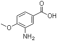 结构式 CAS# 2840-26-8, 3-氨基-4-甲氧基苯甲酸