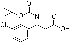 3-Boc-amino-3-(3'-chlorophenyl)propioinic acid molecular structure (CAS 284493-67-0)