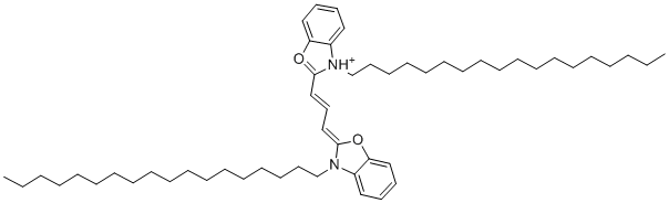 3,3'-Dioctadecyloxacarbocyanine perchlorate molecular structure (CAS 28462-56-8)