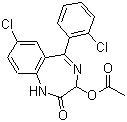 3-(Acetyloxy)-7-chloro-5-(2-chlorophenyl)-1,3-dihydro-2H-1,4-benzodiazepin-2-one molecular structure (CAS 2848-96-6)