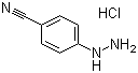 structure of CAS# 2863-98-1, 4-Cyanophenylhydrazine hydrochloride;4-Hydrazinobenzonitrile hydrochloride