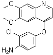 结构式 CAS# 286371-44-6, 2-氯-4-[(6,7-二甲氧基-4-喹啉基)氧基]苯胺