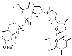 结构式 CAS# 28643-80-3, 尼日利亚菌素钠盐