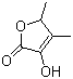 structure of CAS# 28664-35-9, 4,5-Dimethyl-3-hydroxy-2,5-dihydrofuran-2-one;Sotolon; Sugarlactone; Fenugreck Lactone; 3-Hydroxy-4,5-dimethyl-2(5H)-furanone