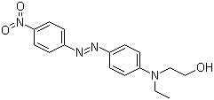 结构式 CAS# 2872-52-8, 分散红 1; N-乙基-N-(2-羟乙基)-4-(4-硝基苯基偶氮)苯胺
