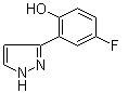 结构式 CAS# 288401-64-9, 4-氟-2-(1H-吡唑-3-基)苯酚
