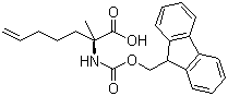 结构式 CAS# 288617-73-2, (2R)-2-N-芴甲氧羰基氨基-2-甲基-6-庚烯酸