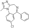 Alprazolam molecular structure (CAS 28981-97-7)