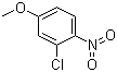 结构式 CAS# 28987-59-9, 2-氯-4-甲氧基硝基苯
