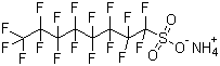 structure of CAS# 29081-56-9, Ammonium perfluorooctanesulfonate;Ammonium heptadecafluorooctanesulfonate; FC-120