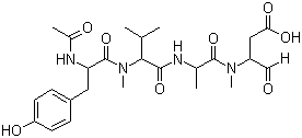 Acetyl-tyrosyl-(N-methyl)valyl-alanyl-(N-methyl)aspartal molecular structure (CAS 290814-90-3)