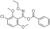 structure of CAS# 29104-30-1, Aazomate;Benzoic acid anhydride with 3-chloro-N-ethoxy-2,6-dimethoxybenzenecarboximidic acid; Benzomate; Benzoximate; Citrazon; Ethyl O-benzoyl-3-chloro-2,6-dimethoxybenzohydroxamate