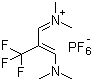 structure of CAS# 291756-82-6, 2-(Trifluoromethyl)-1,3-bis(dimethylamino)trimethinium hexafluorophosphate