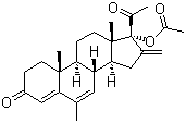 结构式 CAS# 2919-66-6, 醋酸美伦孕酮; 甲烯雌醇乙酸酯