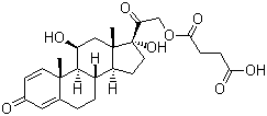 Prednisolone succinate molecular structure (CAS 2920-86-7)